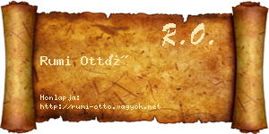 Rumi Ottó névjegykártya